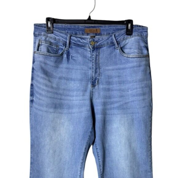 Judy Blue Womens Tummy Control Release Hem Crop Wide Leg Jeans Size 20W Bohemian - Picture 3 of 7